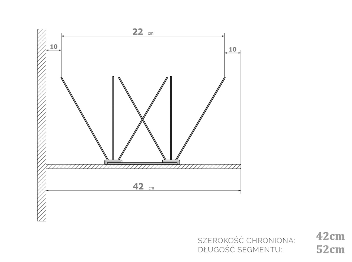 Z marzeń - Kolce na ptaki NOBLE 2 52cm - 02 Z marzeń - Kolce na ptaki NOBLE 2 52cm - 02
