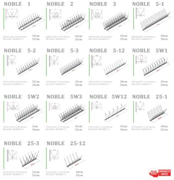 Kolce na ptaki "Noble"