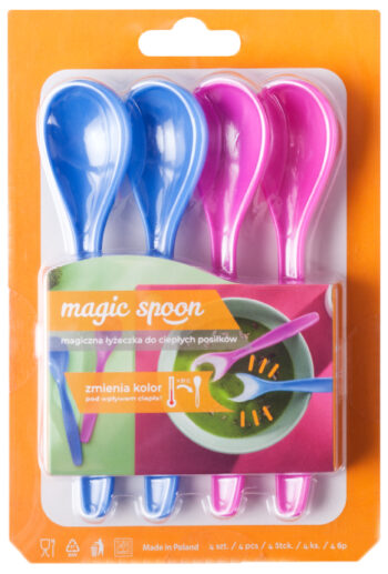 Łyżeczki "Magic Spoon Hot" zmieniające kolor 4 sztuki
